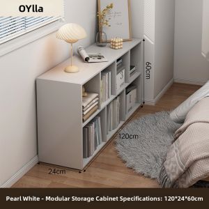OYIla | Bedroom Bedside Bookshelf Semi-enclosed Shelving Unit Space Divider