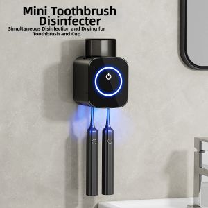 Huiye | UV Toothbrush Sterilizer Drying Rack Storage Wall-mounted Drill-free