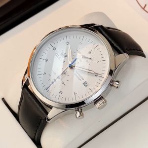 OLEVS jam tangan pria otomatis dewasa 2024 bermerek multifungsi bercahaya kalender dial anti air kulit jam tangan cowok original asli