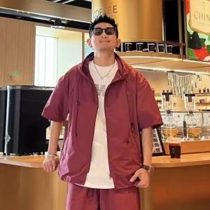 Summer Casual Men Hooded Short Sleeve Shorts Hip Hop Style Sports Suit Fashion All-Match Quick-Drying Breathable Two-piece Set