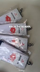Kaos Kaki Anak Sekolah Hitam Putih SD SMP SMA School Socks sebetis kaos kaki telapak hitam