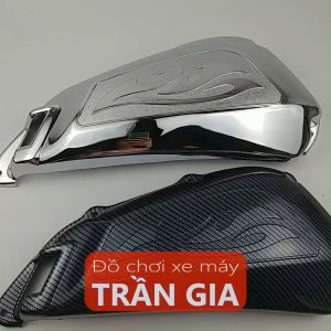 Ốp pô e xe SH nam 125 150 năm 2012-2013-2014-2015-2016 xi inox cacbon chụp lọc gió bầu gió 125i 150i-phụ kiện Sh Việt