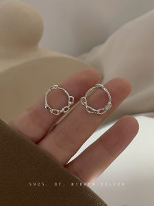 Street Style Pure Silver 925 Chain Earrings Womens Fashion Jewelry  out New Summer Small Deer People Ear Cuffs Hoops