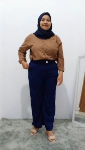 Celana Panjang Wanita Super Jumbo BB 100 kg - Kulot Knit Japan Highwaist Big Size