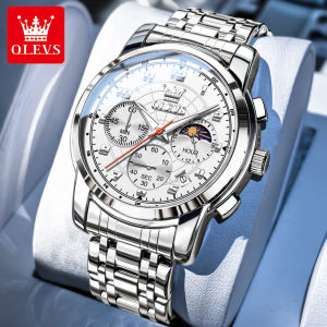 OLEVS Watch For Man 2026 Original Waterproof Stainless Steel Strap Casual Fashion Luminous Calendar Chronoqraph Jam Tanggan Lelaki