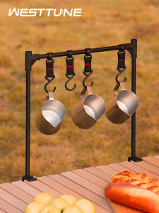 Aluminum Alloy Folding Camping Picnic BBQ Tableware Rack Accessories Outdoor Leisure Furniture Camp Light Stand Table Edge