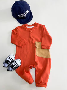 Áo Khoác Cotton Mùa Xuân Thu Cho Bé Trai Và Bé Gái Áo Khoác Ngoài Màu Cam Dành Cho Trẻ Sơ Sinh Và Trẻ Em Dưới 3 Tuổi