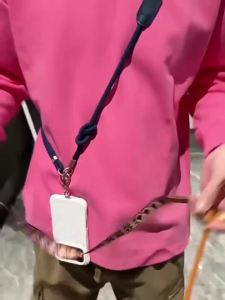 Bohemian Crossbody Phone Lanyard Adjustable Anti-lost Neck Strap Universal Mobile Phone Rope with Metal Clip for Travel Outdoor