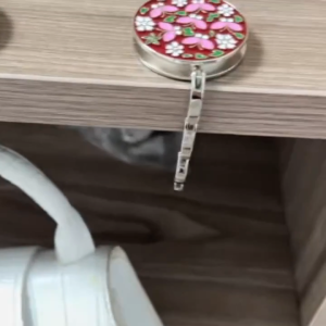 Premium Zinc Alloy Purse Hook✅5kg Load Foldable Table Beg Hanger | Diamond Enamel Compact Desk Accessory