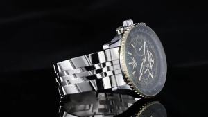 JARAGAR | JARAGAR 034 New Top Brand Retro Automatic Mechanical Watch Stainless Steel Date Tourbillon Hollow Frame Mens Watch Reloj Hombre