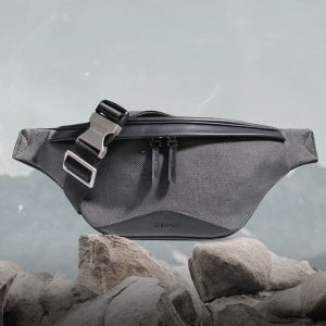 Denali - Tas Selempang Bahu Nilon Kulit EcoLeather Pria - Alpen Waistbag