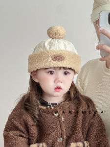 Baby Hat Autumn Winter Warm Windproof Landlord Cap Boys Girls Baby Cold Proof Stylish Gourd Cap Adjustable Korean Style Foldable