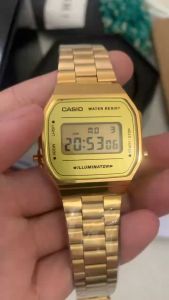 [FREE GIFT] Jam Tangan Pria / Casio a168wg-9w Men LED Digital Stainless Steel / Jam Tangan Digital / Water Resistant 30M