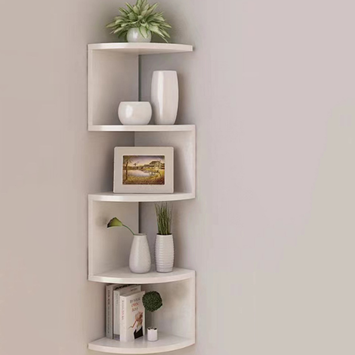 Kệ Góc Gỗ Boho Burlywood 2/4/5 Tầng, Kệ Treo Tường, Trang Trí Nhà Cửa ...