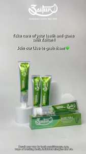 Zaitun Aloe Vera Toothpaste 175g / Zaitun Ubat Gigi Aloe Vera 175g - for sensitive gums protection