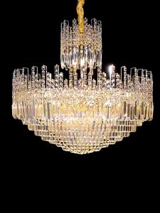 Three-color crystal chandelier living room light LED bedroom light creative ceiling light modern atmospheric Nordic master bedroom dining room lighting luxurious crystal lamp