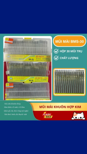 [Hộp 30 mũi hình Trụ] Mũi Mài Đá Kim Cương BMS-30 – Chuyên Mài Granite Kính Kim Loại | Siêu Bền
