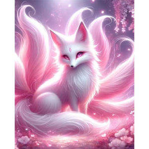 Oil Painting By Numbers Nine Tailed Fox DIY Number Drawing Canvas Pictures By Numbers Home Decor Large Size