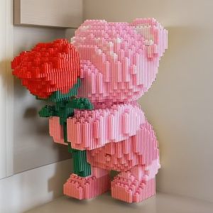 3458-Piece Cute Pollen Bear 3D Puzzle Building Blocks - Interlocking Cartoon Construction Toy Perfect Christmas or Birthday Gift for Ages 14 and up