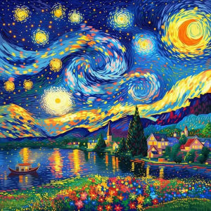Scenic Starry Sky Night Landscape Jigsaw Puzzle 500/1024PCS Stress Relief Puzzle Wall Art Decor Gift