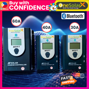 MPPT Solar Charge Controller OneSolarX 30A 40A 60A Auto 12V/24V Bluetooth MPPT Battery Compatible Li AGM Gel Liquid