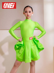 QVEi | Girls Competition Latin Dance Costume Long Sleeve