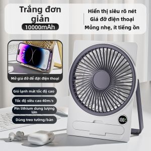 Quạt Bàn Mini Cầm Tay Chạy Điện Mạnh Ồn Ào Thấp USB Di Động Quạt Điện Nhỏ Gọn Dùng Cho Văn Phòng Và Gia Đình