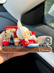 Labubu Temporary Parking Car Number Plate Decorative Carriage Ornaments Cute Style Wood Material Stick on Car Parking Sign