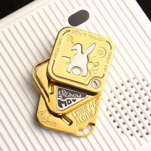 EDC Grumpy Rabbit Three Layers Magnetic Side Push Slider Fidget Spinner Metal Decompressio For Adult Gift Fingertip EDC Toy