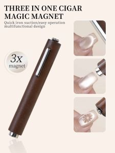 3 IN 1 Multi-function Cat Eye Magnet For Nail Art Design Strong Thick Magnetic Stick Large Cylindrical Magnetic Nail Tool