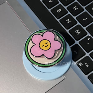 Zhaolu Si Rotating Flower Airbag Phone Stand Magnetic Suction Bubble Magsafe Retractable Cute Cartoon Style ABS Plastic Universal Accessory
