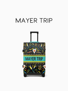 MAYERTRIP Graffiti Luggage Fashionable Trendy Womens Carry-On Suitcase with 360° Wheels Lockable for International Travel