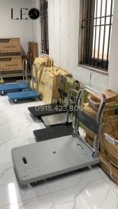 Xe Đẩy Hàng LEO 90x60 – Tải Trọng 650kg – Bánh Xe PU – Gập Gọn – Khung Thép Siêu Chắc