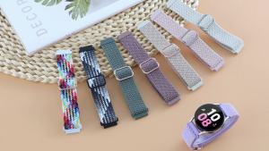 20mm width Braided Solo loop Band For Samsung Galaxy Watch 5 Strap 5 Pro/4/4 Classic 7 6 Classic 46mm 44mm 40mm 42mm 45mm 47mm 43mm bracelet