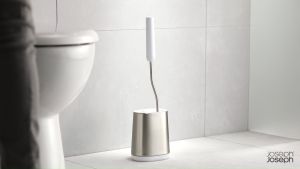 Joseph Joseph แปรงขัดห้องน้ํา พร้อมที่เก็บสแตนเลส รุ่น Flex Steel Lite N70561