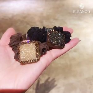 Dây buộc tóc nữ Eleanor Accessories dây cột tóc hình hoa đính đá phụ kiện tóc 3528