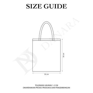 DANARA Tote Bag Basic Kanvas 12 Oz Polos Type Potrait - Broken White