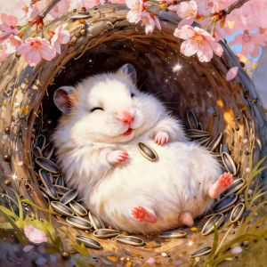 Huacan 5D DIY Bộ Tranh Đính Đá Hamster Hoa Mận Full Round & Vuông Kim Cương Khảm Động Vật Hoa Trang Trí Tác Phẩm Nghệ Thuật
