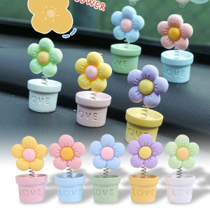 5 cái xe lắc đầu hoa trang trí dễ thương Hoa Hướng Dương Xe lắc đầu trang trí trang trí phụ kiện trang trí nội thất xe hơi màu ngẫu nhiên