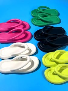 WALKINGSHOW Sandals for Women Thick Bottom Flip Flops Wedge Heel Non-Slip Beach Slippers