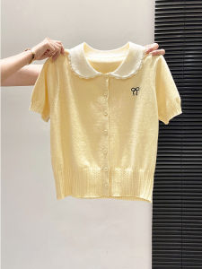 LUOSHAO | Sweet Style Doll Collar Short Sleeve Knitwear