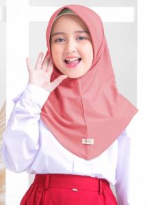 kerudung hamidah sekolah anak SD instan bergo sekolah anak
