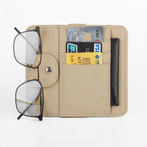 Leather BMW Sun Visor Organizer Car Glasses Holder
