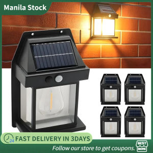 Solar Outdoor Lamp Wall Light Body Sensing Night Bulb Three-mode Tungsten Wall Light Garden Villa Courtyard Night Lamp