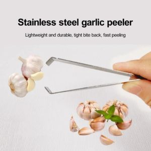 1PC Heavy Duty Garlic Peeler Tool Fishbone Design Quick Peel Skin Remover Kitchen Pliers for Garlic Shallot Chestnut