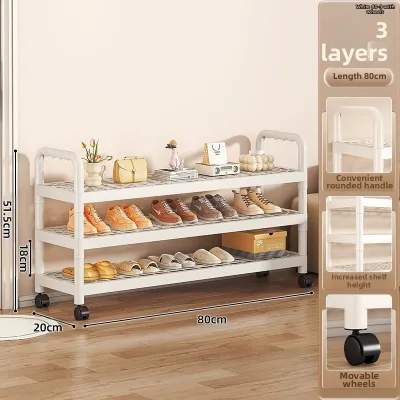 ZHUANJIAO | Multi-functional Movable Shoe Rack Multi-layer