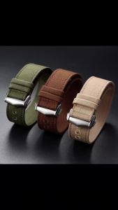 Deployant Clasp 20mm 22mm Watch Strap Premium Nylon Ribbed Watch Band for Omega Folding Buckle Watchband Sport Wristband for Men