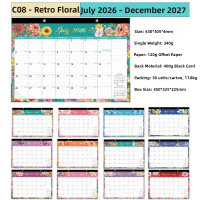 Wall Calendar 18 Months English