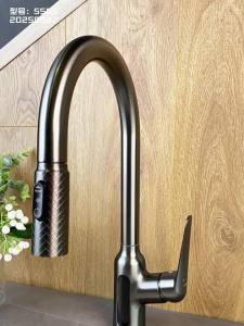 BESTH | Adjustable Pull-down Kitchen Faucet with Digital Display