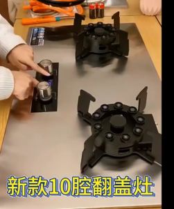 ✨flip gas stove✨EDWARD OPAICN 8.2KW Double Burner Timing Folding Gas Stove Desktop/ Embedded Liquefied Gas Cooker Kitchen Cooktop 煤气炉 煤气炉大火